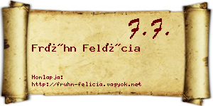 Frühn Felícia névjegykártya